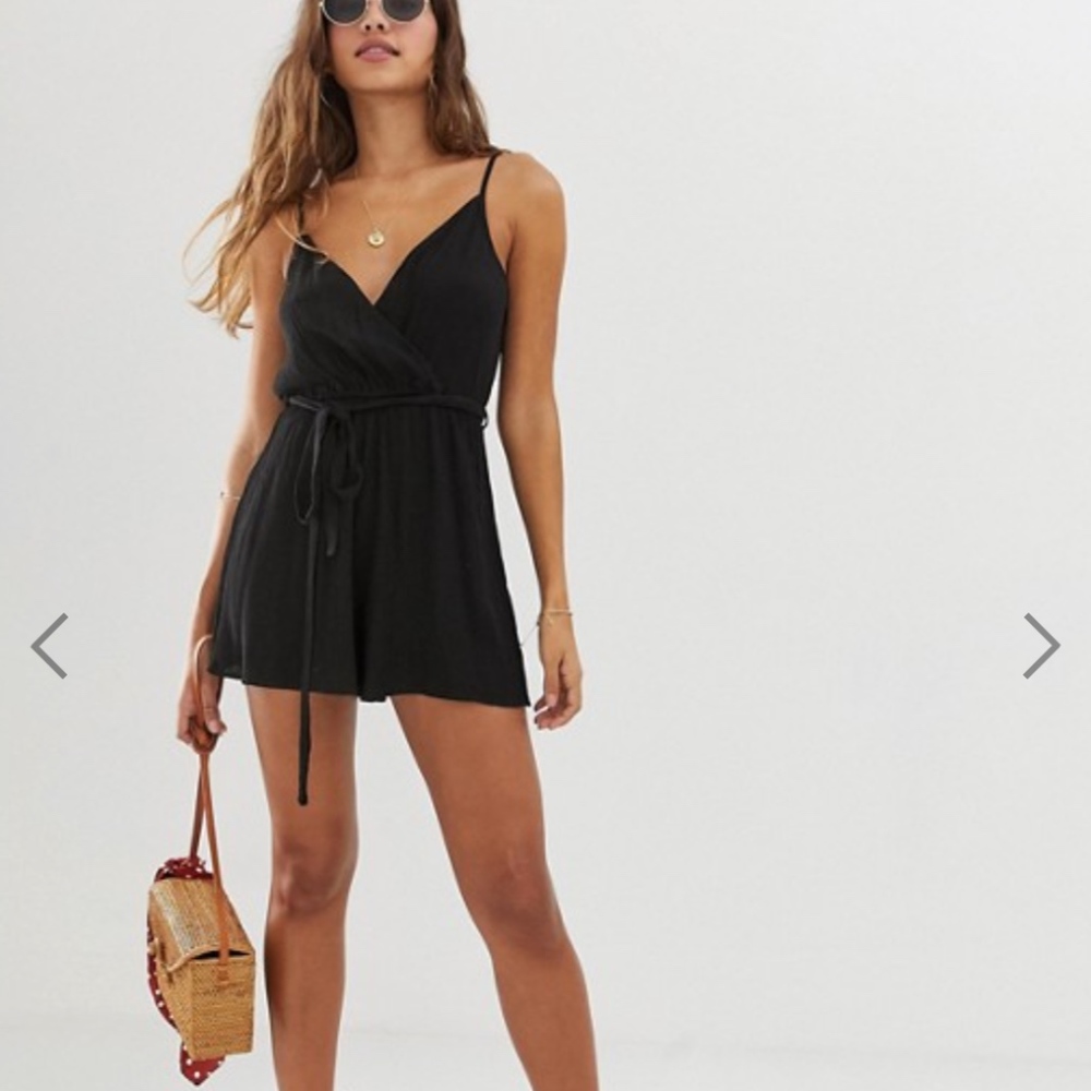 Black Tie Waist Romper